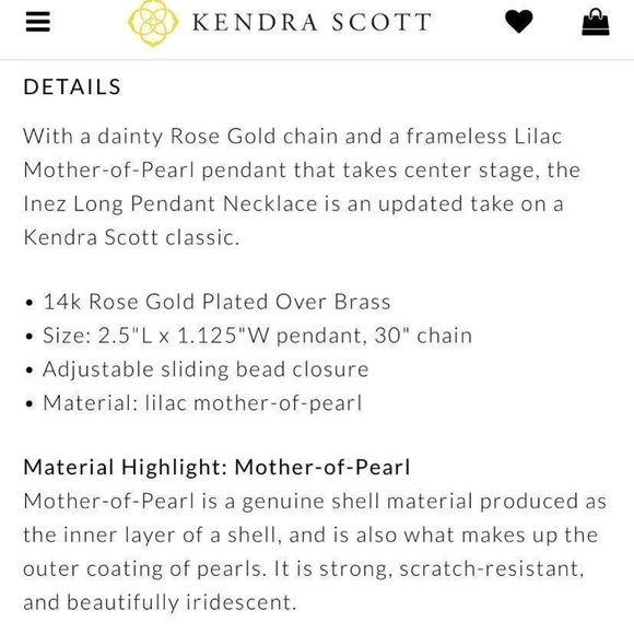 Kendra Scott Inez Rose Gold Long Pendant - Picture 5 of 15